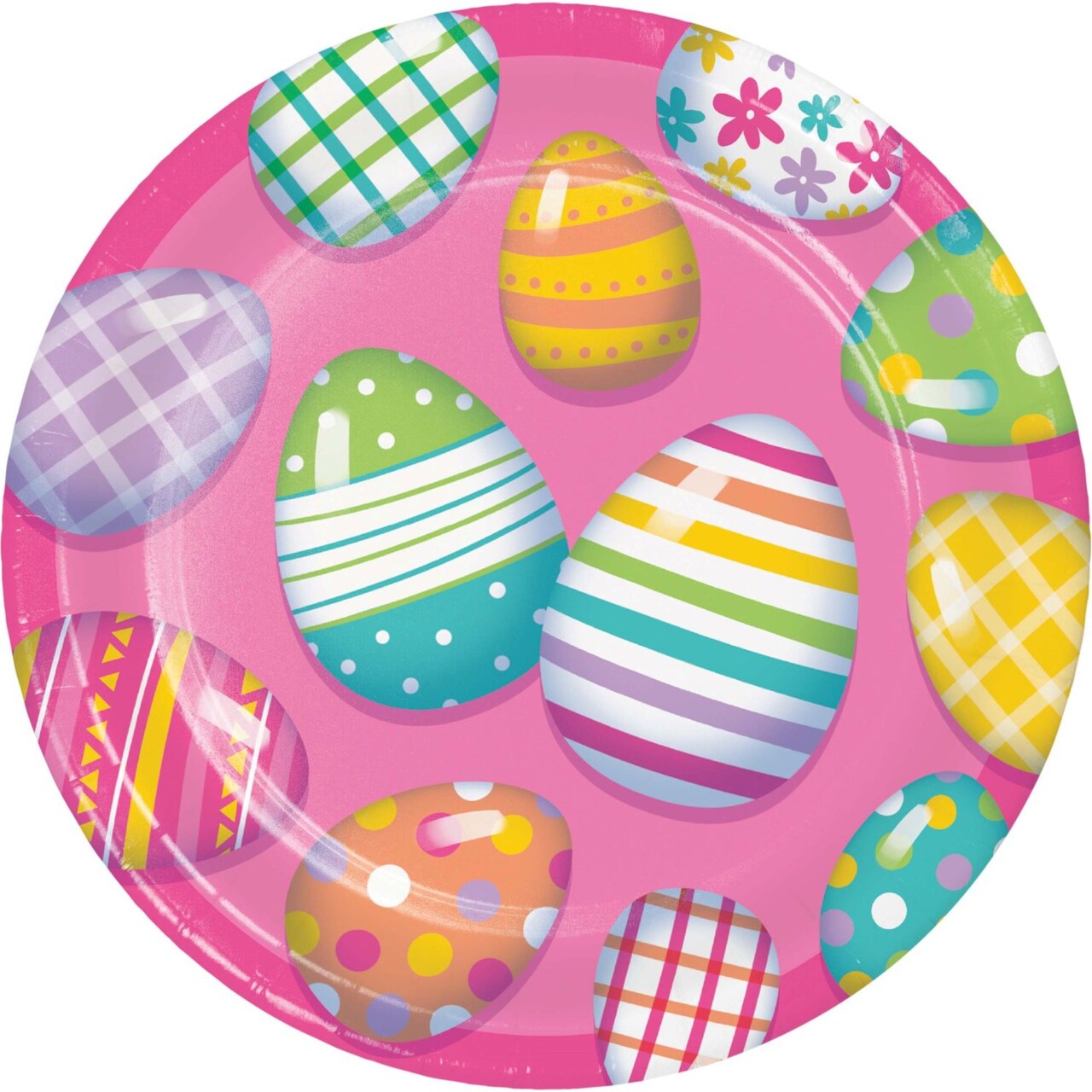 Party Central Happy Eggster Dessert Plates - 6.75" - Club Pack of 96